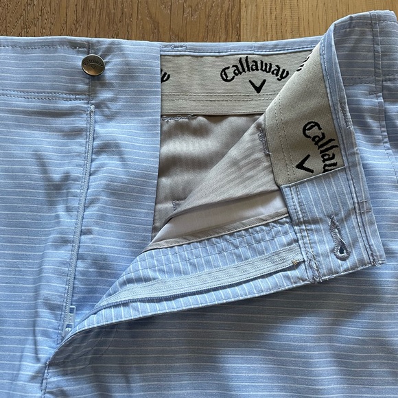 Men’s Golf Shorts Callaway Light Blue with White stripe size 32 - Picture 2 of 11